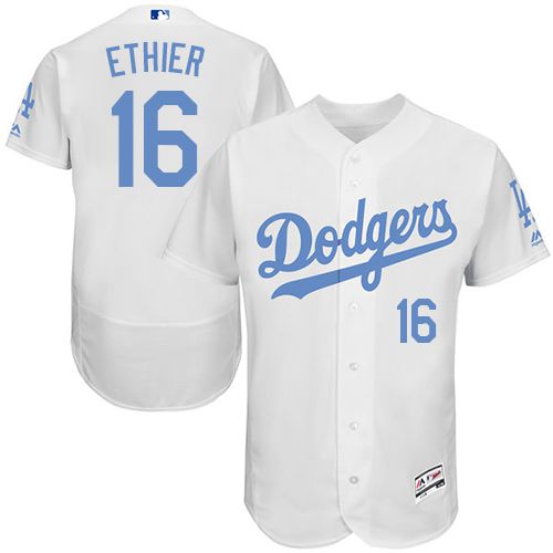 Dodgers #16 Andre Ethier White Flexbase Authentic Collection Father's Day Stitched MLB Jersey